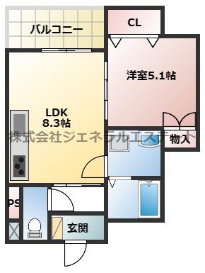 クリエオーレ野里の物件間取画像