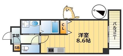 摩耶駅 徒歩7分 5階の物件間取画像