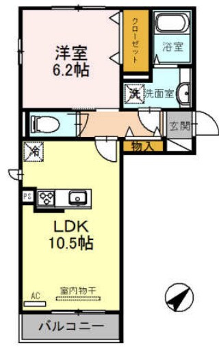 六甲道駅 徒歩5分 1階の物件間取画像