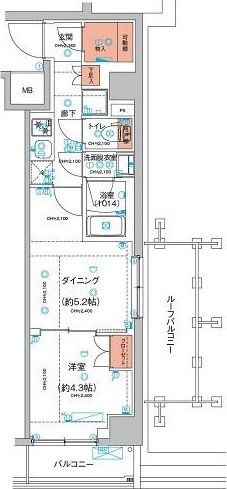 ハーモニーレジデンス東京羽田スカイブリッジの物件間取画像