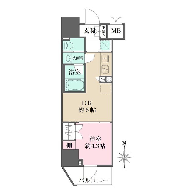 ルフォンプログレ元浅草マークスの物件間取画像
