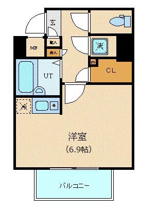 エルフラット新富町の物件間取画像