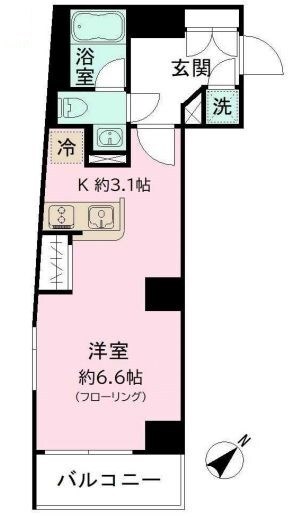 六本木駅 徒歩6分 4階の物件間取画像