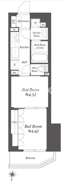 WORVE東京木場の物件間取画像
