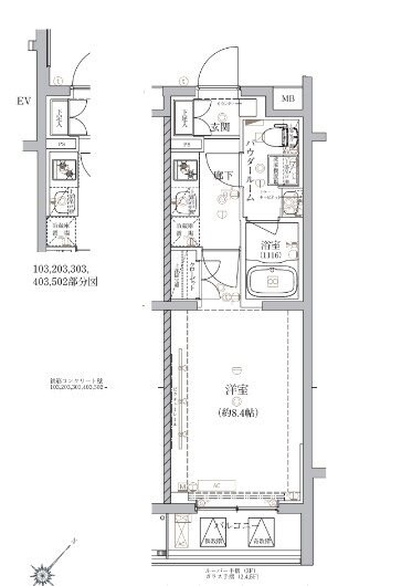 ベルシード板橋本町プレミアの物件間取画像