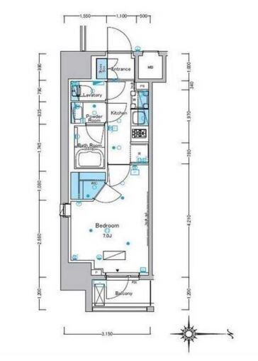 入谷駅 徒歩8分 14階の物件間取画像