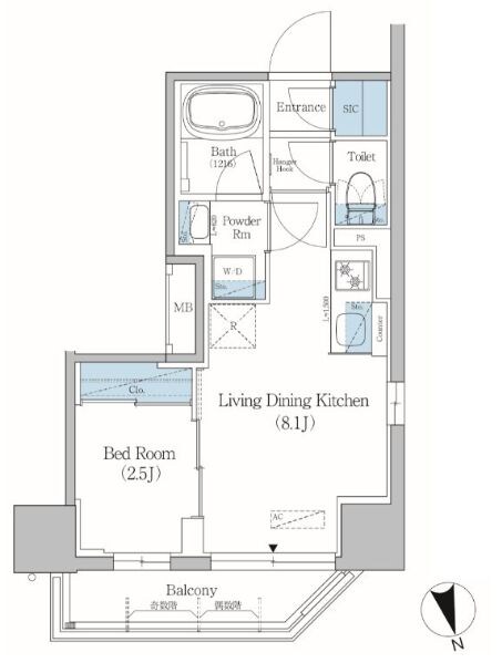 稲荷町駅 徒歩9分 7階の物件間取画像