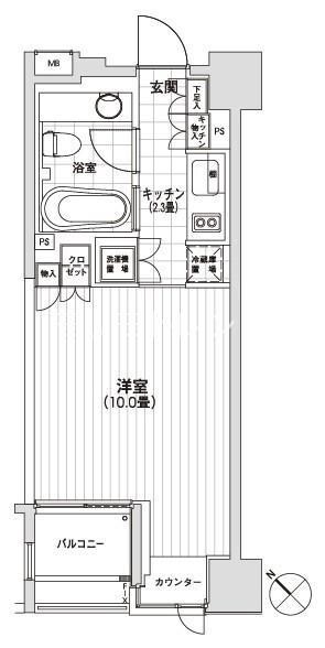 カスタリア銀座の物件間取画像