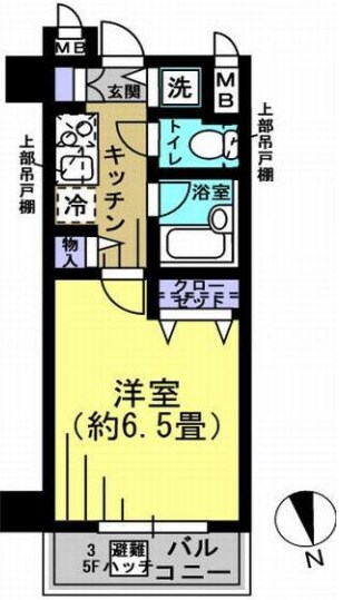 新宿御苑前駅 徒歩4分 5階の物件間取画像