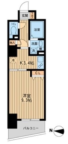 要町駅 徒歩2分 6階の物件間取画像