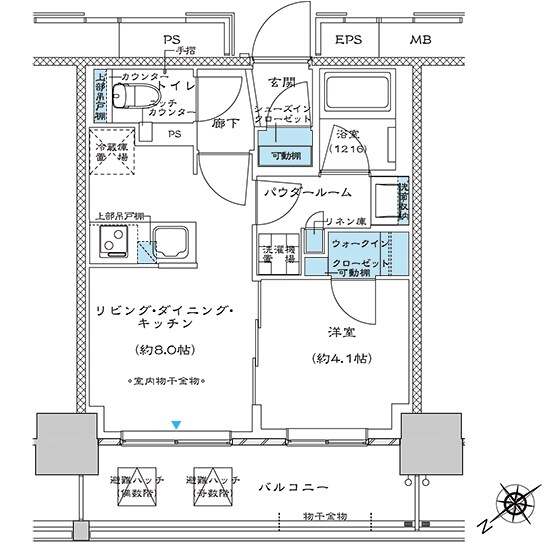 板橋区役所前駅 徒歩5分 7階の物件間取画像