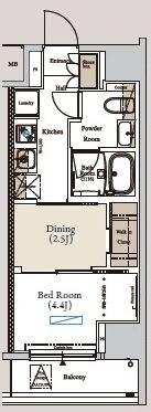 アーバンコア月島の物件間取画像
