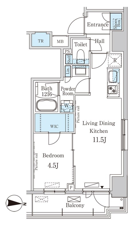 パークアクシス錦糸町WESTの物件間取画像