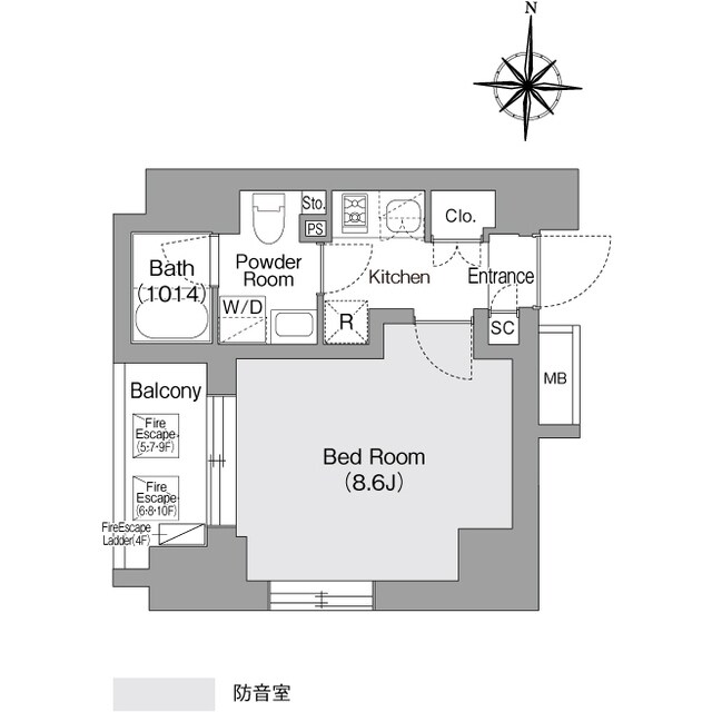 コンフォリア・リヴ森下ＭＵＴＩＯの物件間取画像