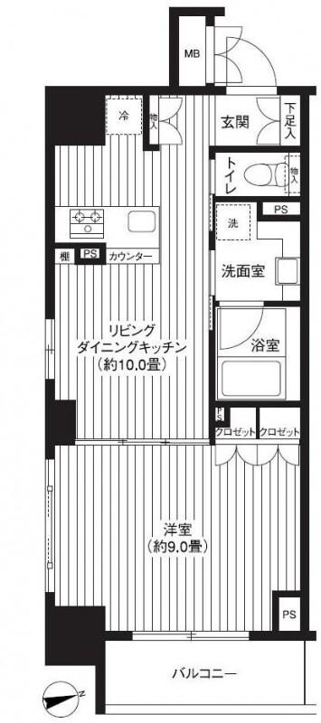 稲荷町駅 徒歩4分 2階の物件間取画像