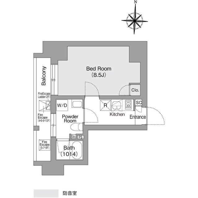 森下駅 徒歩6分 10階の物件間取画像