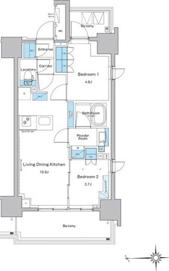 ルフォンプログレ門前仲町プレミアの物件間取画像