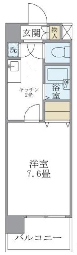 田町駅 徒歩8分 6階の物件間取画像