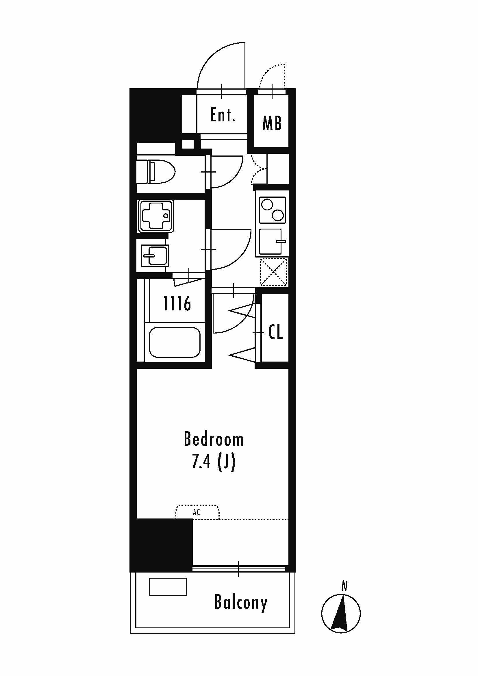 上野駅 徒歩8分 4階の物件間取画像