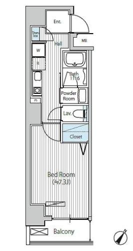 グランジット日本橋浜町の物件間取画像