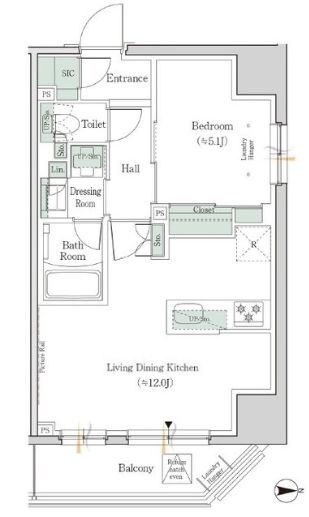 ワンルーフレジデンス新御徒町の物件間取画像