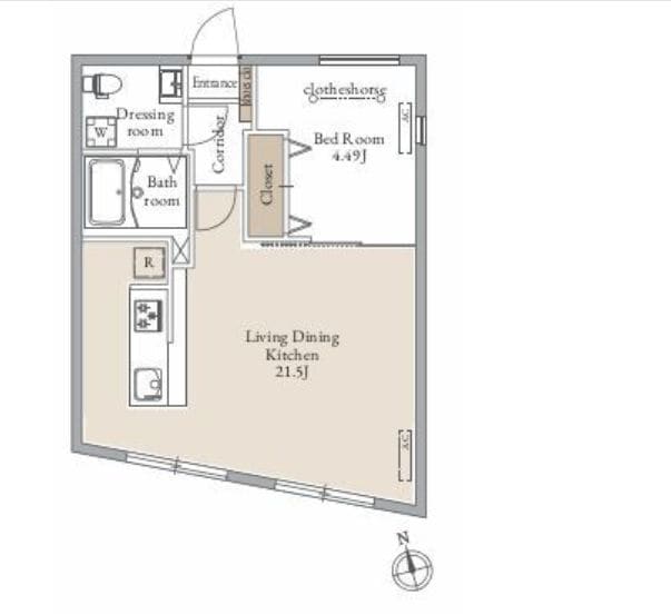 ＬｉｖｅＦｌａｔ千駄木の物件間取画像