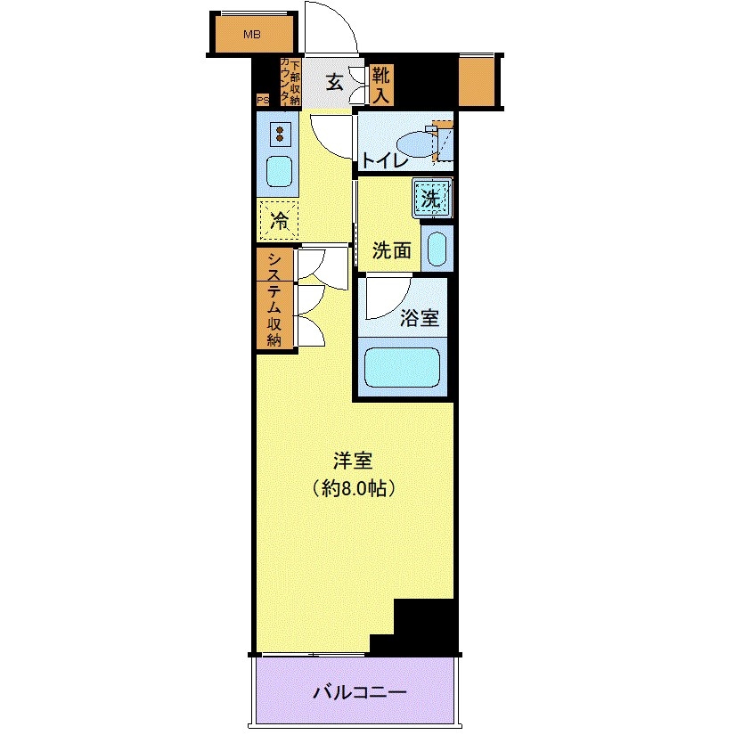 クレイシア新宿中落合の物件間取画像