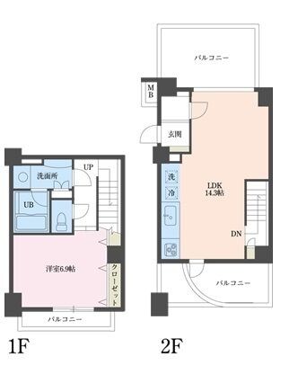 代々木上原128の物件間取画像