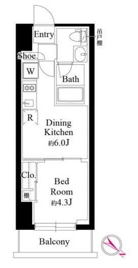 グランパセオ銀座築地の物件間取画像