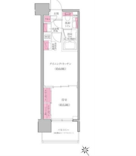 レジディア門前仲町プレイスの物件間取画像