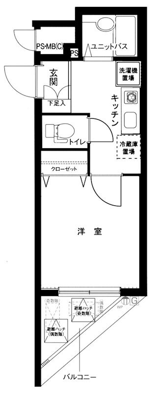 馬喰町駅 徒歩5分 4階の物件間取画像