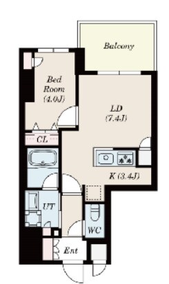 S-RESIDENCE大森bresaの物件間取画像