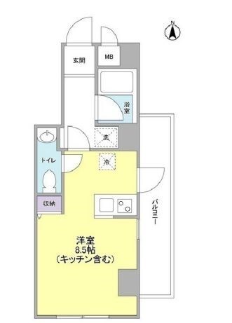 大井町駅 徒歩9分 6階の物件間取画像