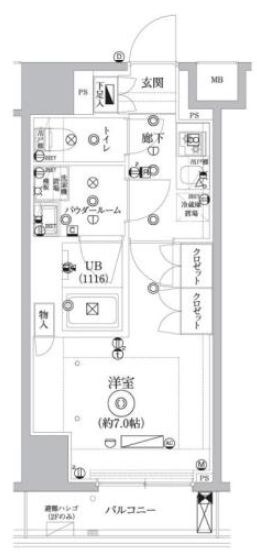 東陽町駅 徒歩9分 6階の物件間取画像