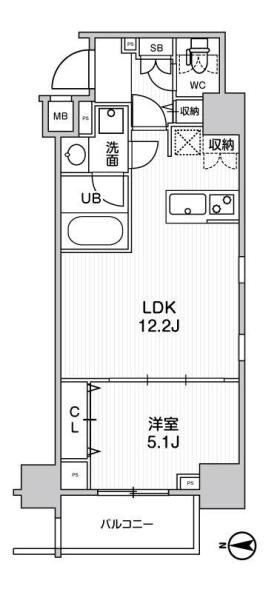 ステージグランデ錦糸町Ⅱの物件間取画像