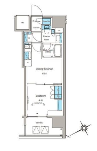 蔵前駅 徒歩3分 4階の物件間取画像