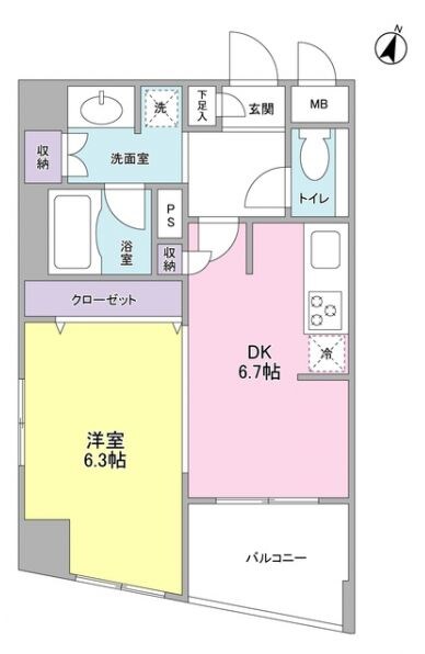 ボヌール都立大学参番館の物件間取画像