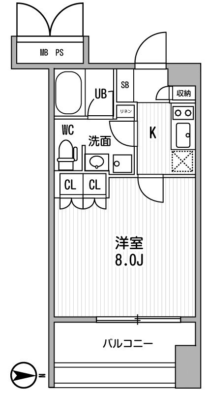 サンフル押上Ⅰの物件間取画像