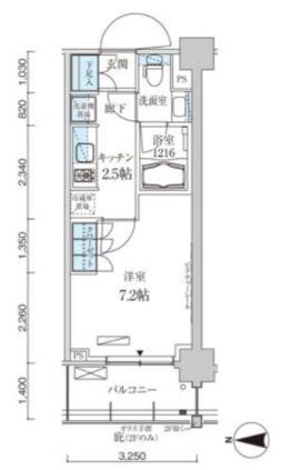 菊川駅 徒歩2分 6階の物件間取画像