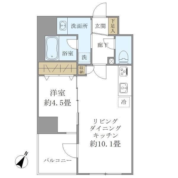 白金高輪駅 徒歩3分 3階の物件間取画像