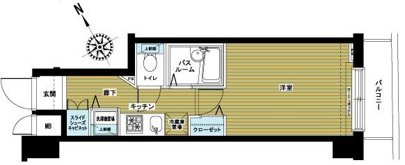 茅場町駅 徒歩3分 6階の物件間取画像