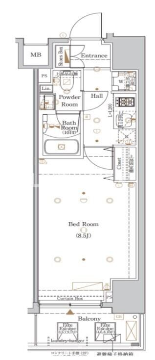 The LOG日本橋の物件間取画像