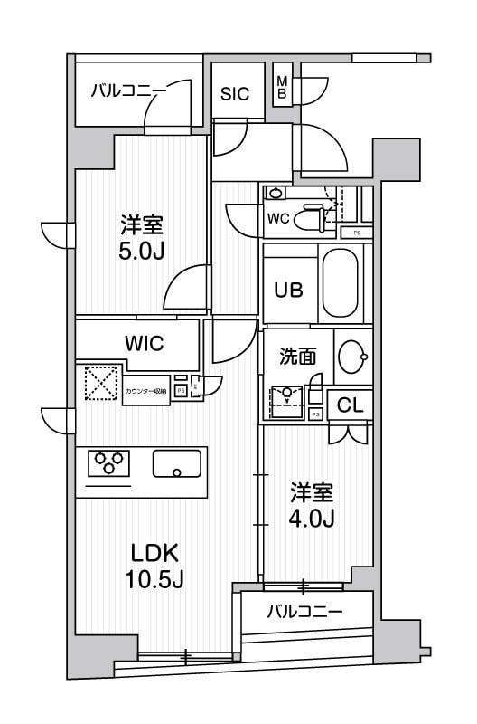 シーズンフラッツ日本橋人形町プレミアの物件間取画像