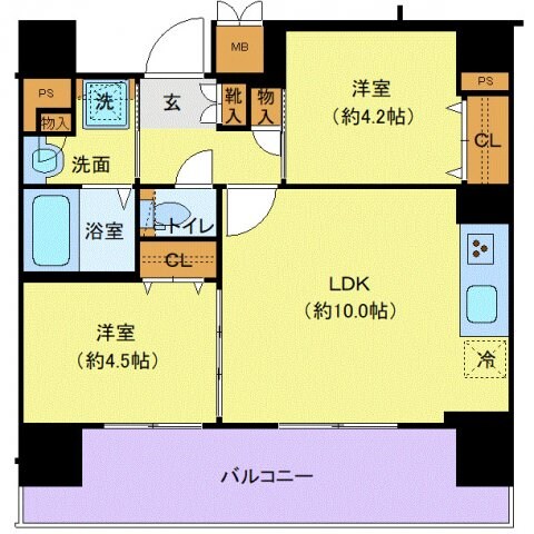 プレサンス新宿中落合メーディオの物件間取画像