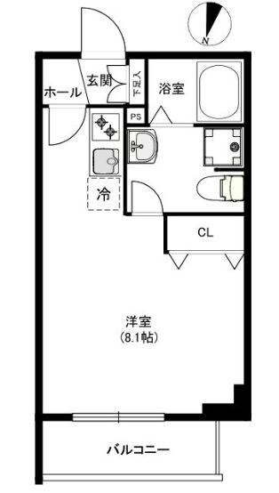 目黒駅 徒歩8分 3階の物件間取画像