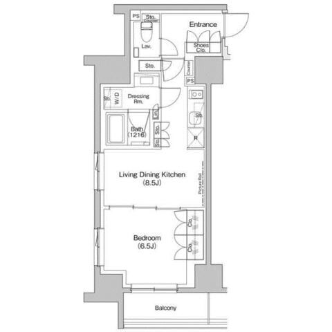 ザ・パークハビオ入谷の物件間取画像