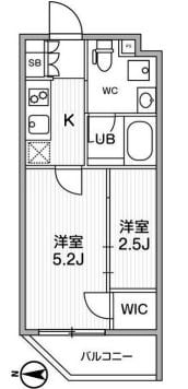 清澄白河駅 徒歩1分 4階の物件間取画像