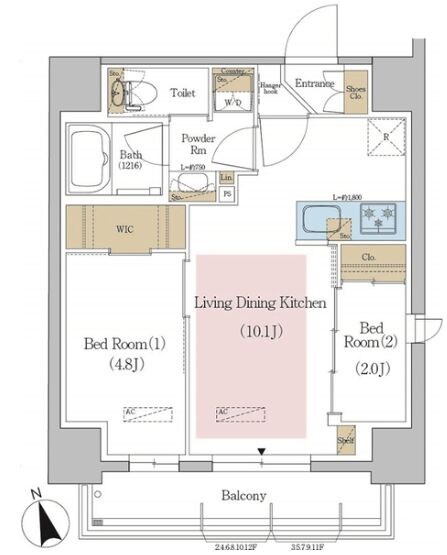 アーバネックス東京八丁堀の物件間取画像