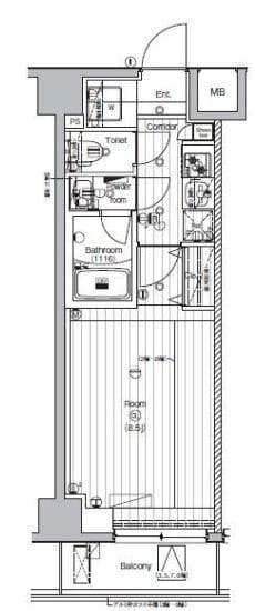 菊川駅 徒歩3分 3階の物件間取画像