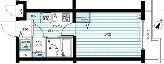 牛込神楽坂駅 徒歩4分 2階の物件間取画像